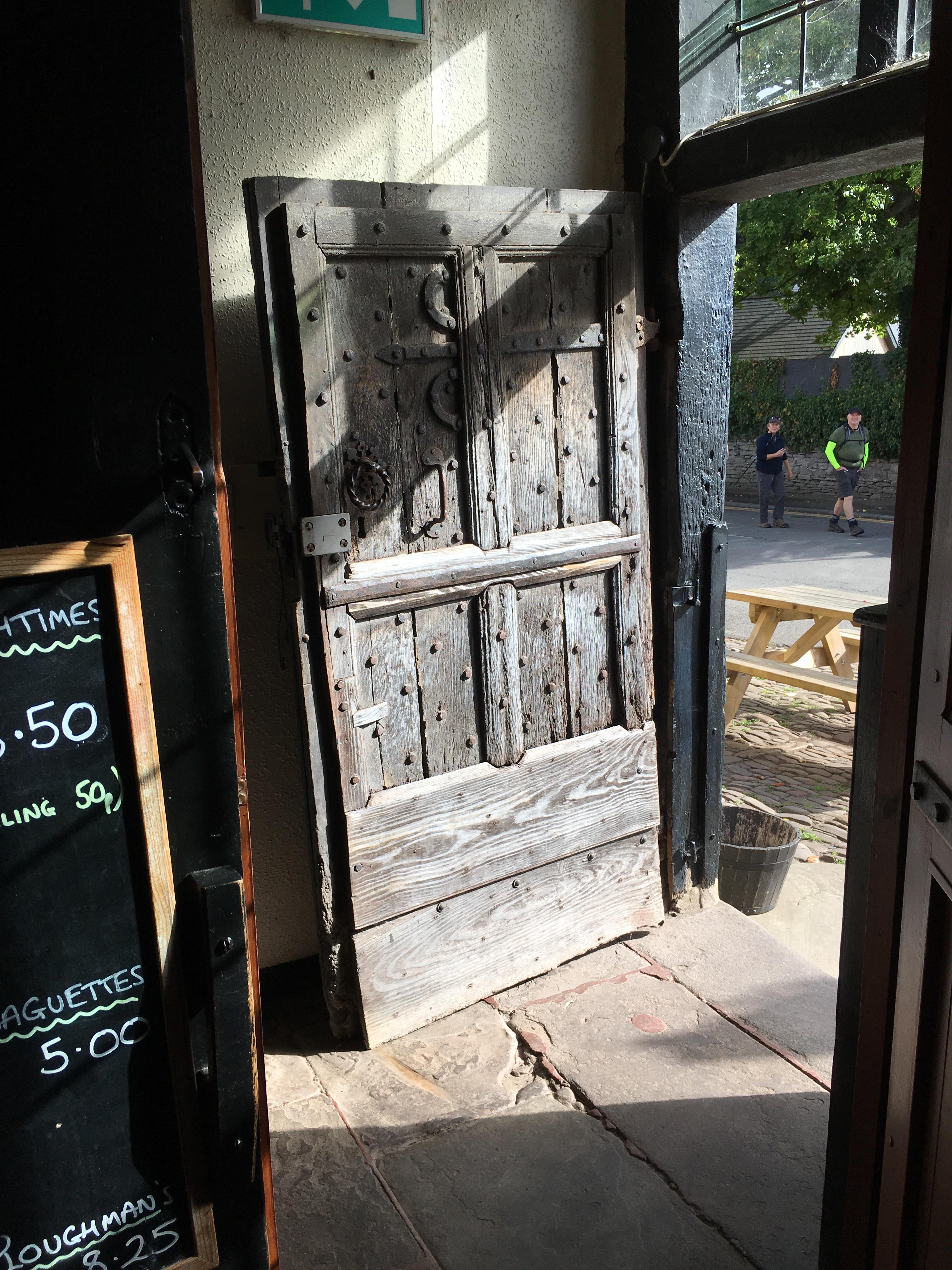 Wooden door of the Skirrid Inn by Michele Eve Mystical times blog